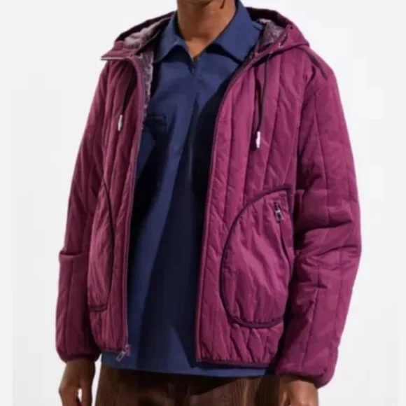 Urban Outfitters Plum Purple Quilted Hooded Jacket - Picture 2 of 10